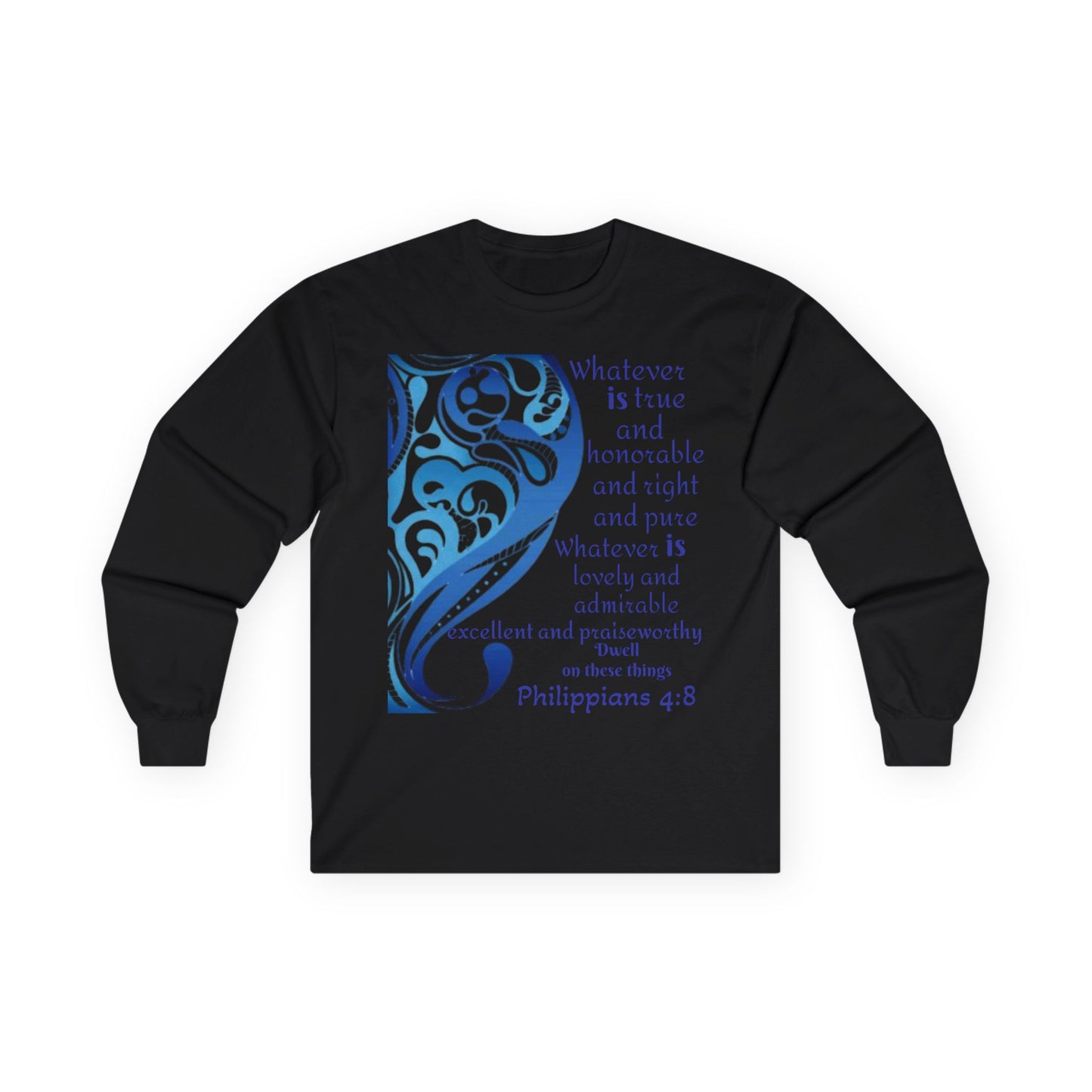 Unisex Inspirational Long Sleeve Tee, Motivational Shirt, Christian Apparel, Everyday Wear, Gift for Her, Scripture T-Shirt