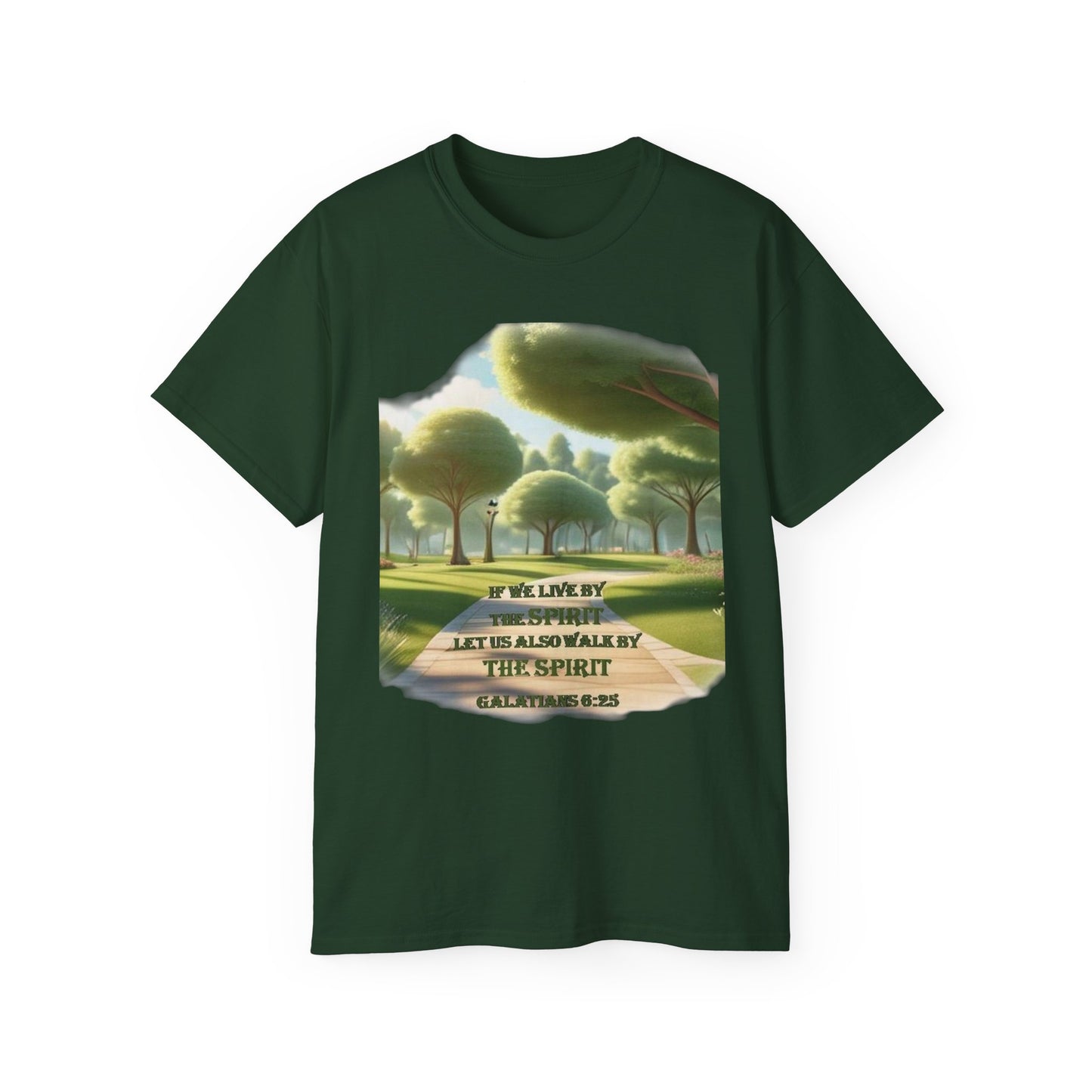 Spiritual Nature Tee, Unisex Cotton Shirt, Inspirational T-Shirt, Garden Lover's Gift, Faith-Based Apparel