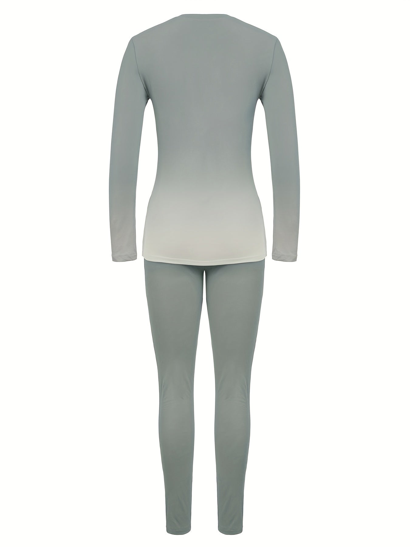 Queen Letter Print Two-piece Set, Crew Neck Long Sleeve Tops & Slim Pants Outfits, Women's Clothing