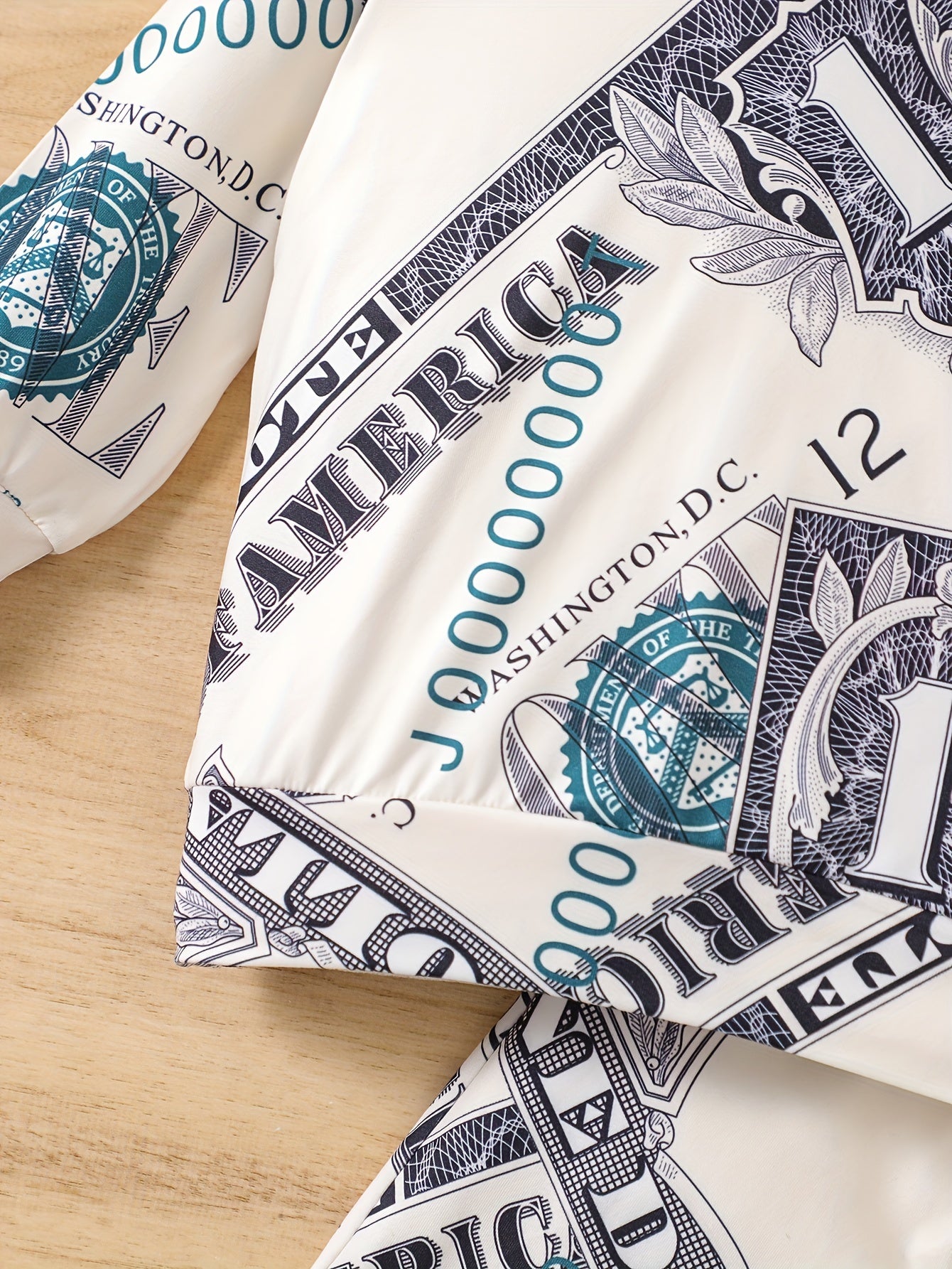 2pcs Toddler's Cash Allover Print Long Sleeve Set, Hoodie & Casual Pants, Baby Boy's Clothes