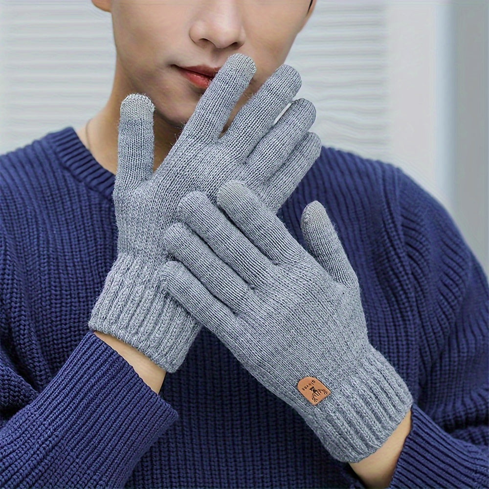 Winter Fleece Lined Warm Gloves For Women Men, Anti-Slip Full Fingers Glove Thermal Warm Touch Screen Glove, Perfect For Cycling, Running, Driving, Hiking, Walking, Texting, Skiing And Daily Activities