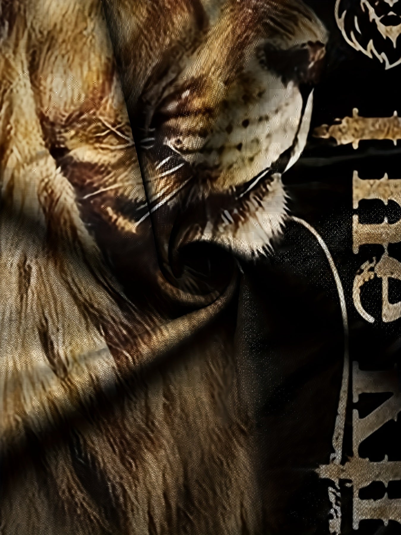 THE KING Tiger Print, Men's 2pcs, Casual Loose Comfy Sweatshirt And Drawstring Waist Sweatpants Set