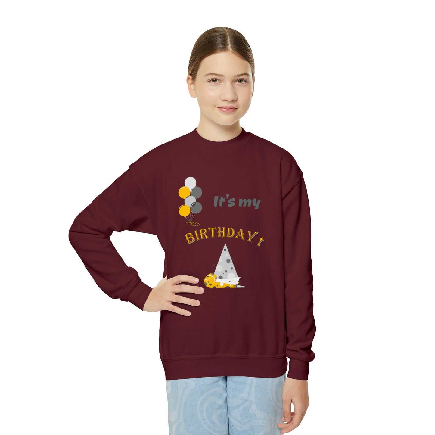 It's my Birthday Youth Crewneck Sweatshirt