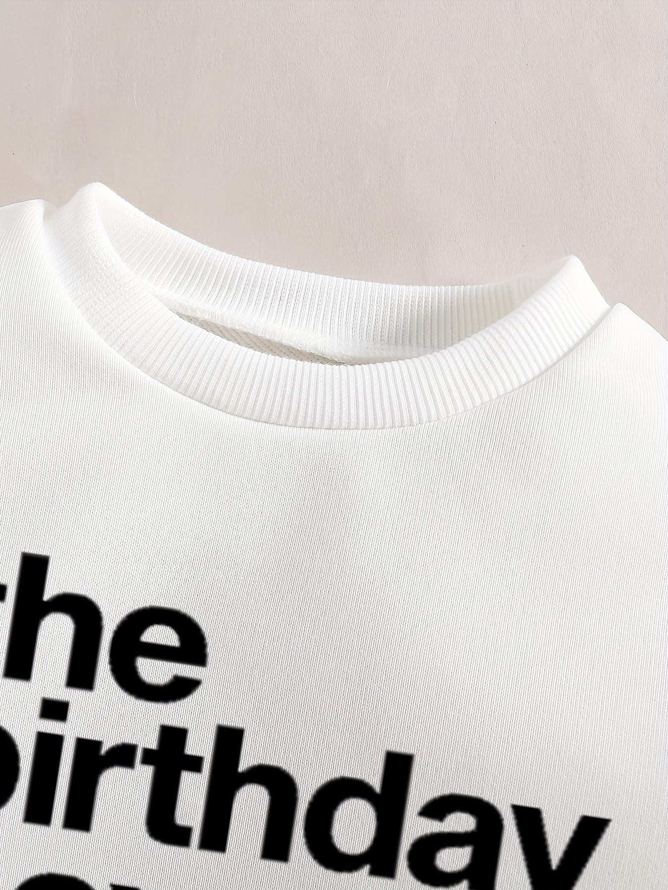 Baby Boy Casual Outfit, The Birthday Boys Graphic Sweatshirt Pants Set, Kids Clothes