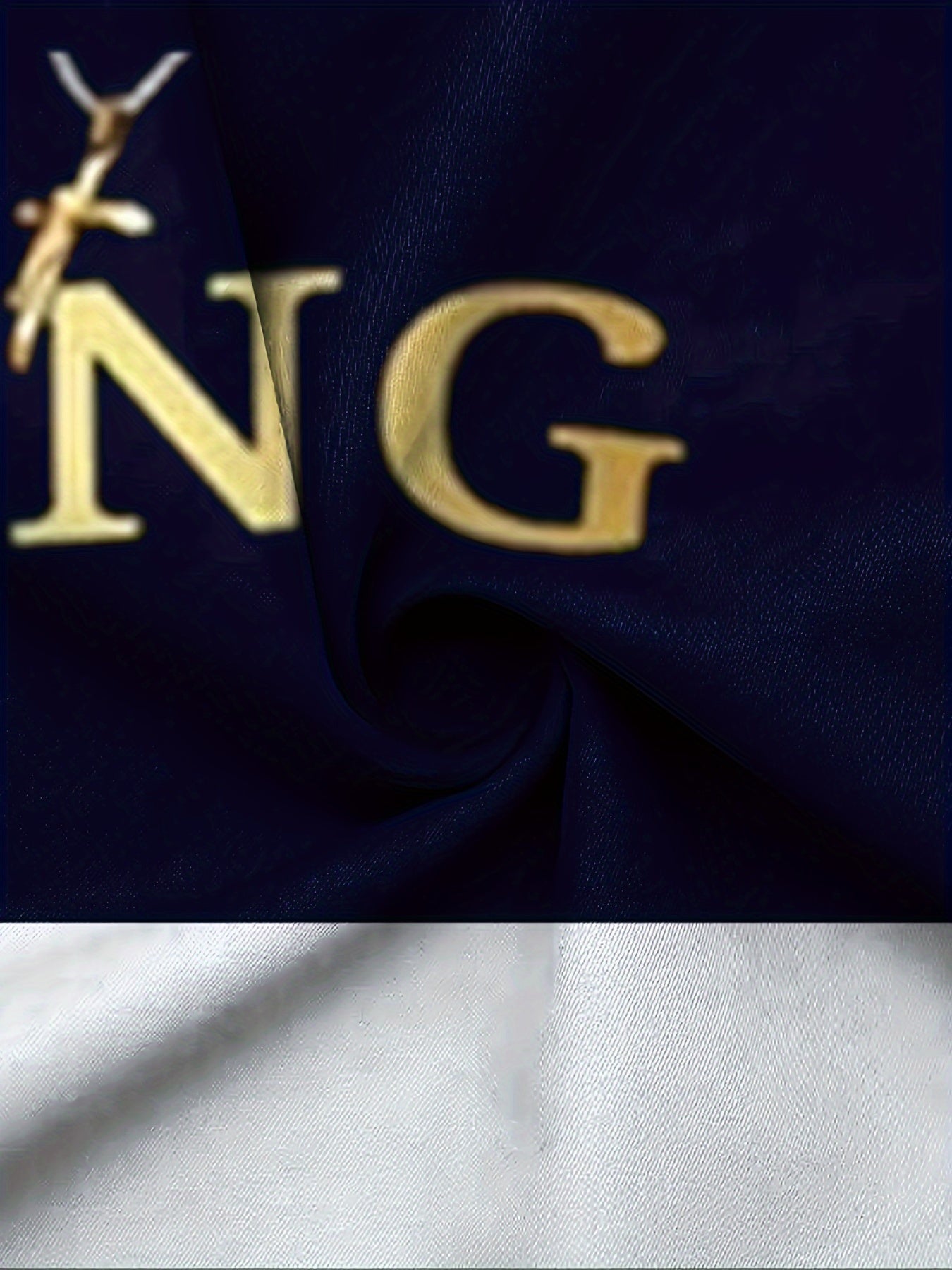 Crown And ''KING'' Pattern, Men's 2 Piece Outfits, Color Block Comfy Long Sleeve T-shirt And Casual Loose Sweatpants Set, Men's Clothing