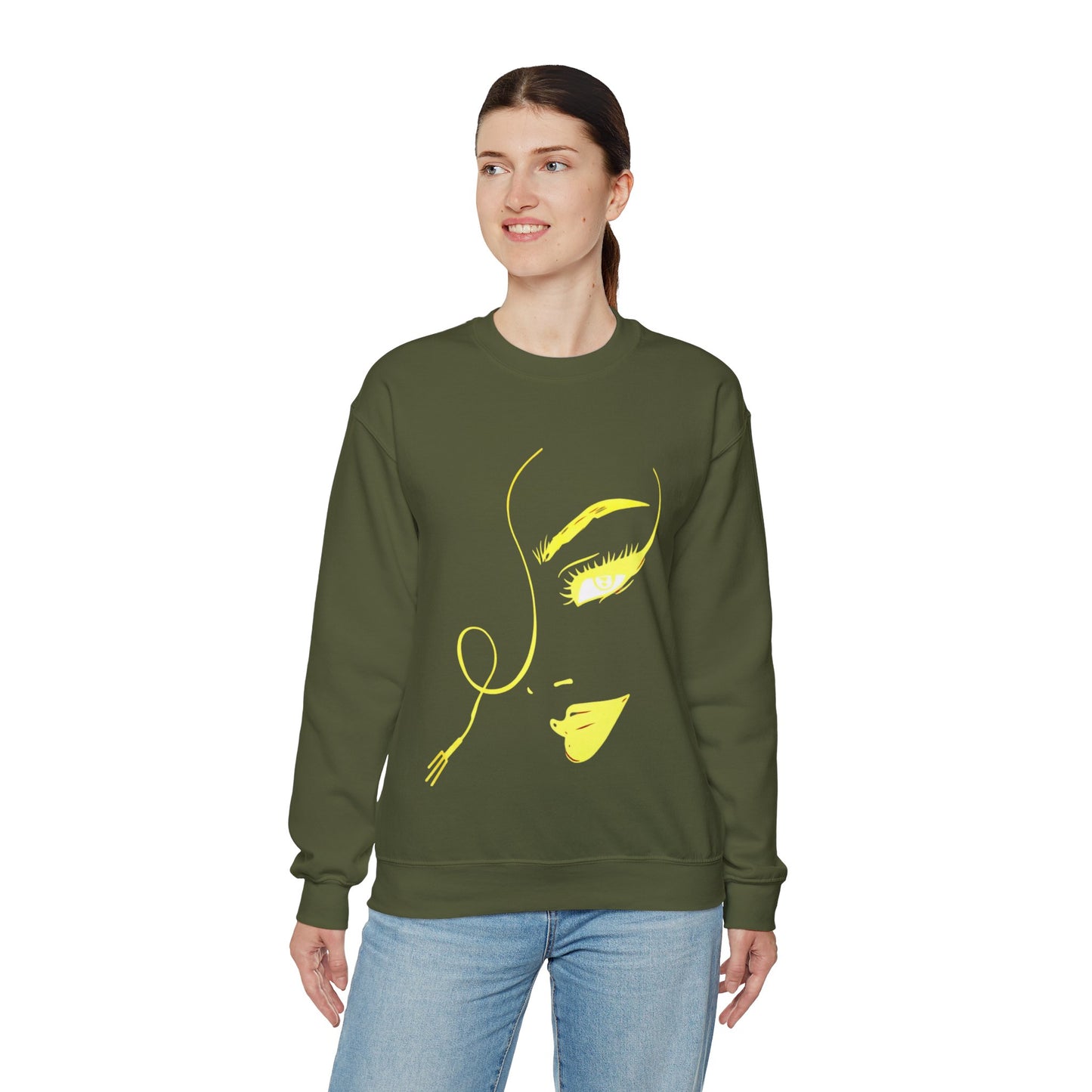 Women's Face Crewneck Sweatshirt