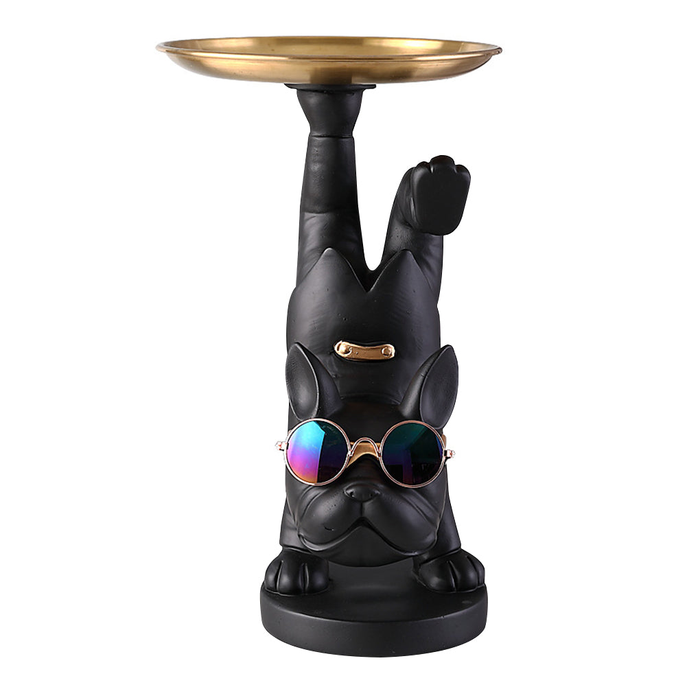 French Fighting Dog Decoration Porch Cabinet With Key Storage Tray