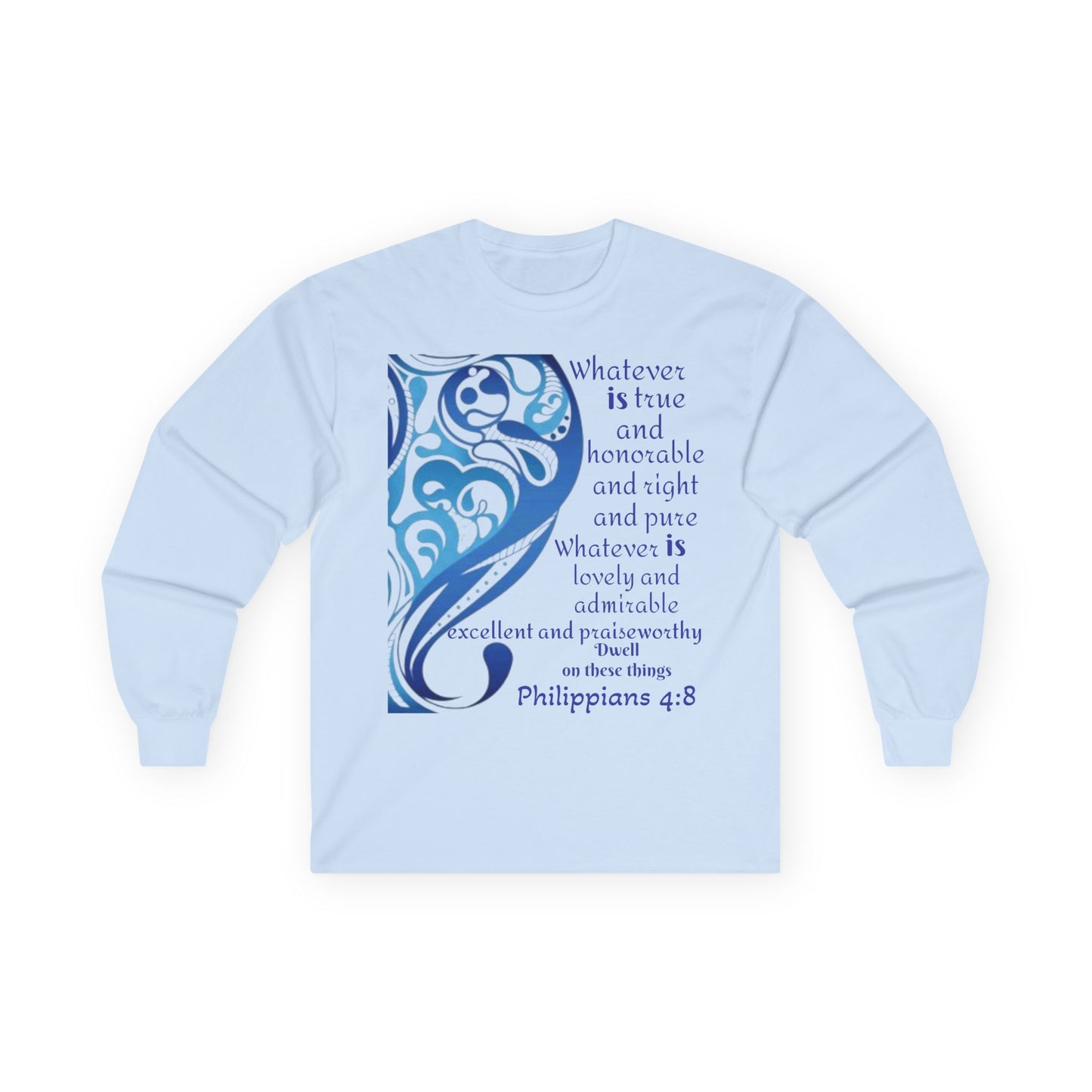 Unisex Inspirational Long Sleeve Tee, Motivational Shirt, Christian Apparel, Everyday Wear, Gift for Her, Scripture T-Shirt