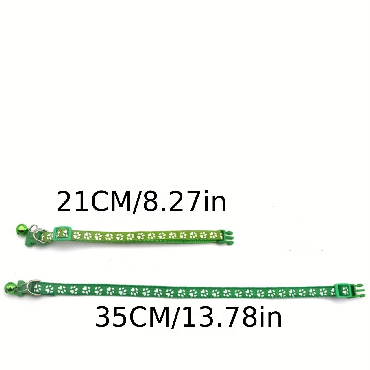 Adjustable Pet Collar With Bell - Stylish Paw Print Design For Dogs And Cats - Durable Buckle And Neck Strap - Ideal For Pet Safety And Comfort