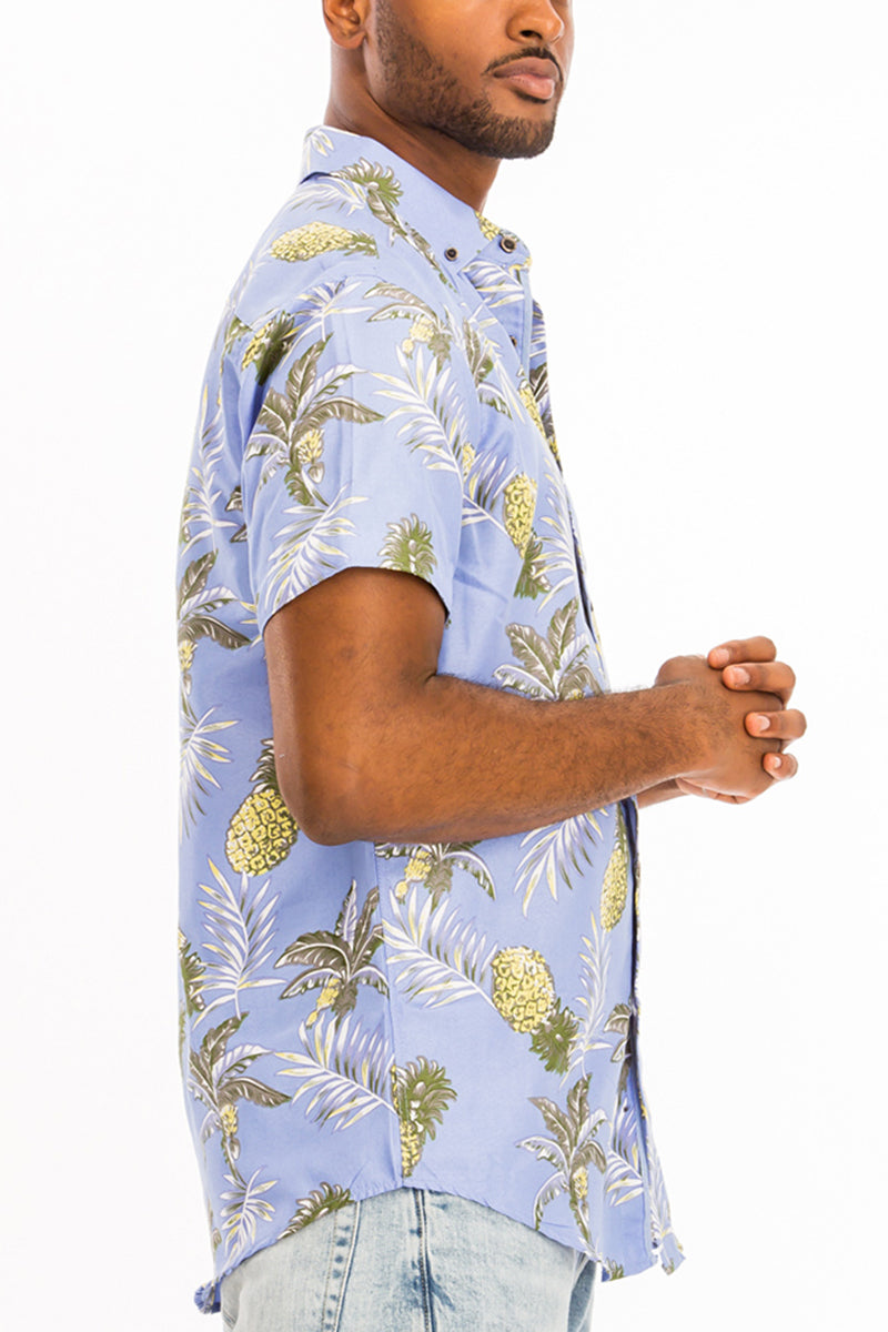 Digital Print Hawaiian Short Sleeve Shirt