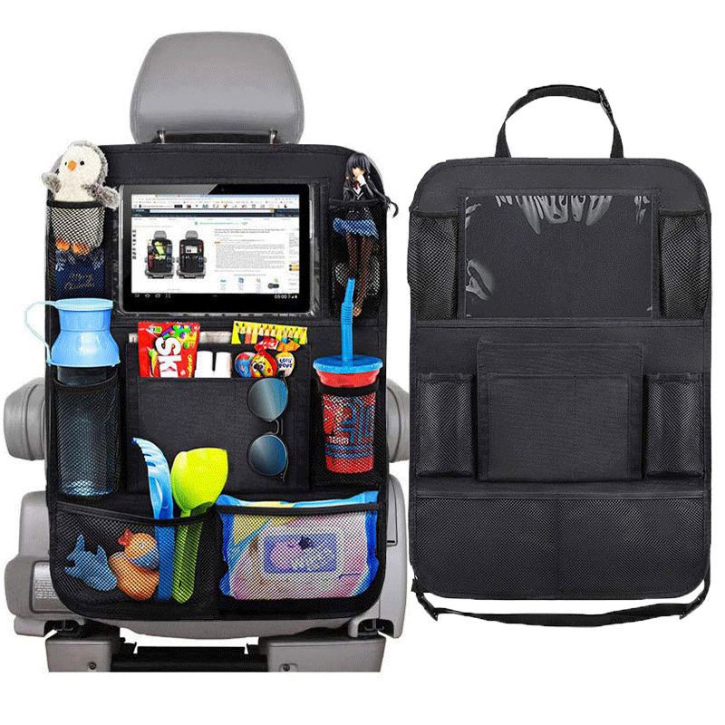 Car seat storage bag Multi-functional storage bag hanging bag Car iPad storage bag Children's anti-kick mat