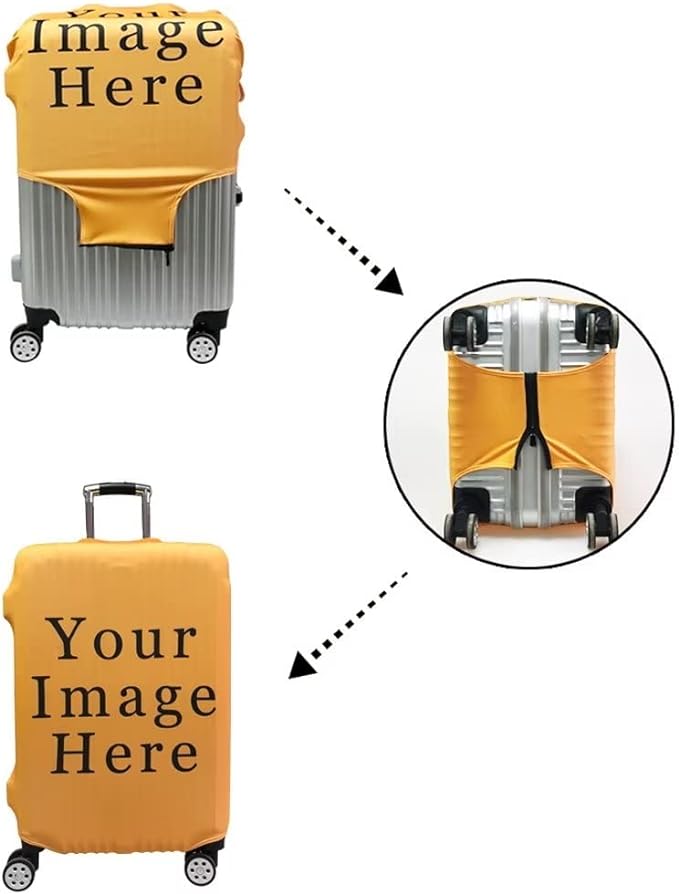 Flashideas 3D Dazzling Flower Travel Suitcase Protective Cover Set for 18''-32'' Luggage Case Cool Travel Accessories Elastic Luggage Dust Cover for Women Luggage Makers Covers Wraps Ideal Gifts