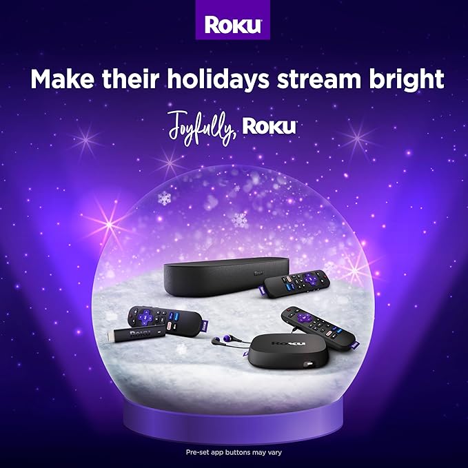 Roku Streaming Stick | Portable Device 4K/HDR/Dolby Vision. Voice Remote, Free & Live TV