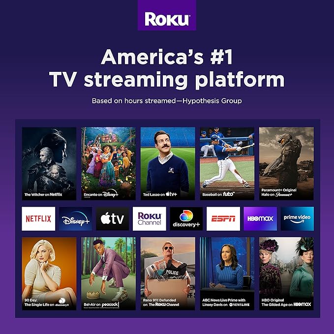 Roku Streaming Stick | Portable Device 4K/HDR/Dolby Vision. Voice Remote, Free & Live TV
