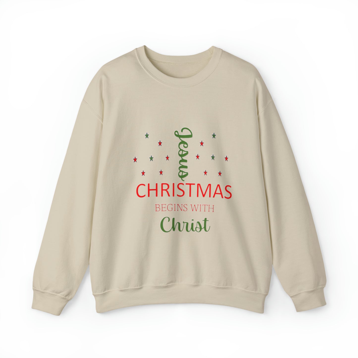 Christmas Begins With Christ Unisex Heavy Blend Hooded Sweatshirt