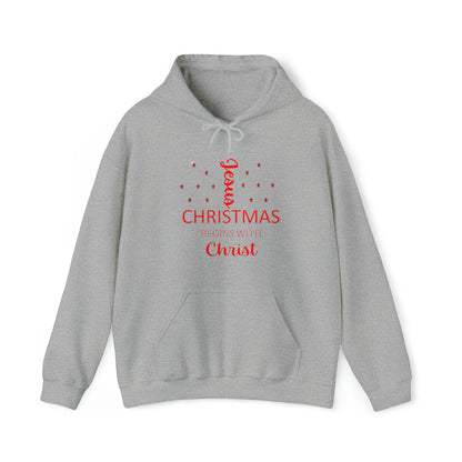 Christmas Begins With Christ Unisex Heavy Blend Hooded Sweatshirt