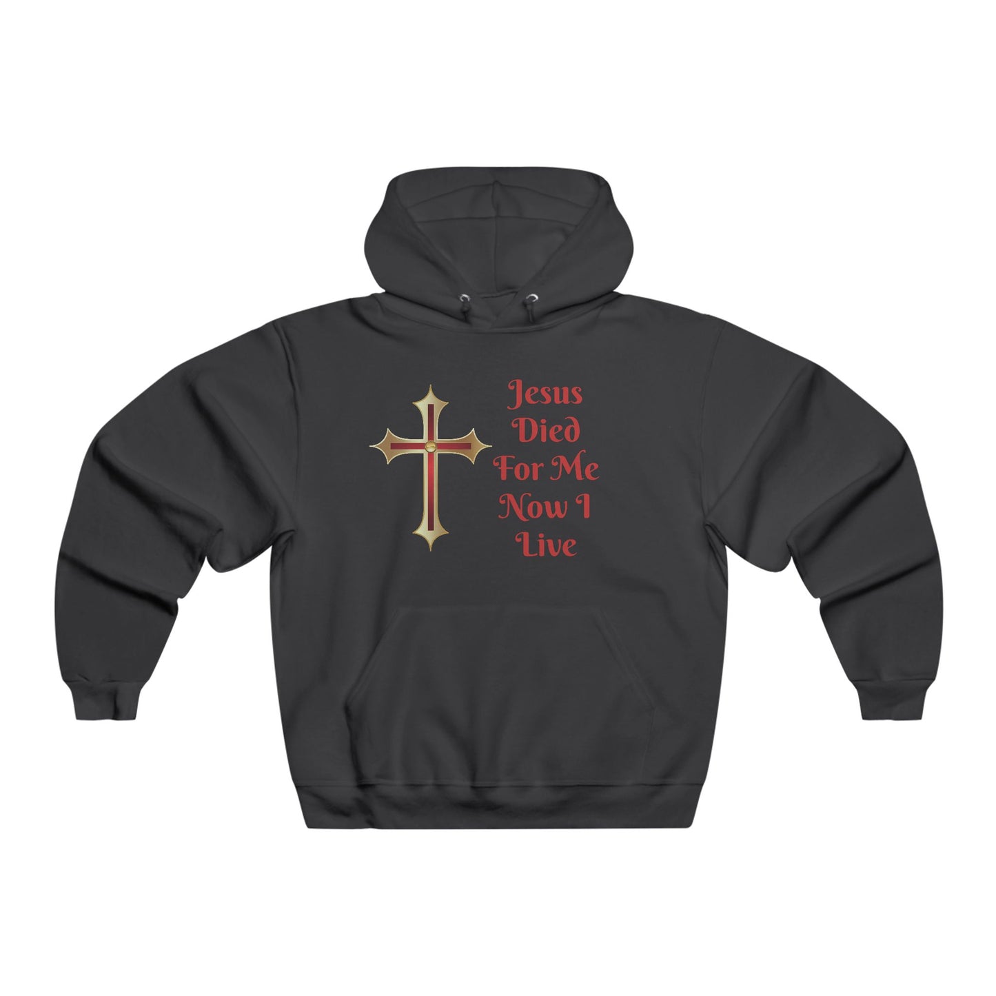Faith-Inspired Men's Hooded Sweatshirt, Religious Hoodie, Inspirational Apparel, Christian Gift, Casual Comfort, Everyday Wear