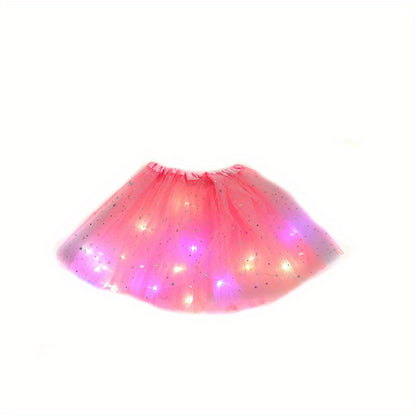 1pc, Glowing LED Princess Tutu Skirt