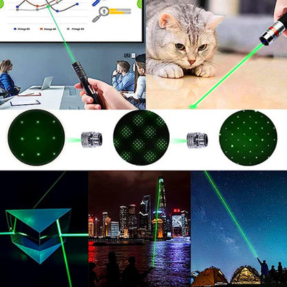 SQL002  Multi Pattern Laser Pointer, Creating Festive Atmosphere，Pet Kitten Dogs Laser Pen Toys Chaser Tease Cat Pointer Pen Toys For Cats, Indoor Training Chaser Toys Pointer With Star Cap, Adjustable Focus For Teaching Outdoor Hunting