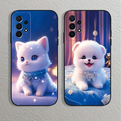 Phone Case For Samsung A02/A02S/A03/A03S/A04E/A04S/A11/A12/A13/A14/A22/A23/A24/A25/A32/A33/A34/A52/A52S/A53/A54/A72/A73 5G Anti Fall Cover Cute Dog Pattern Design-KAG