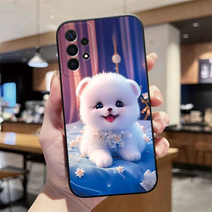 Phone Case For Samsung A02/A02S/A03/A03S/A04E/A04S/A11/A12/A13/A14/A22/A23/A24/A25/A32/A33/A34/A52/A52S/A53/A54/A72/A73 5G Anti Fall Cover Cute Dog Pattern Design-KAG