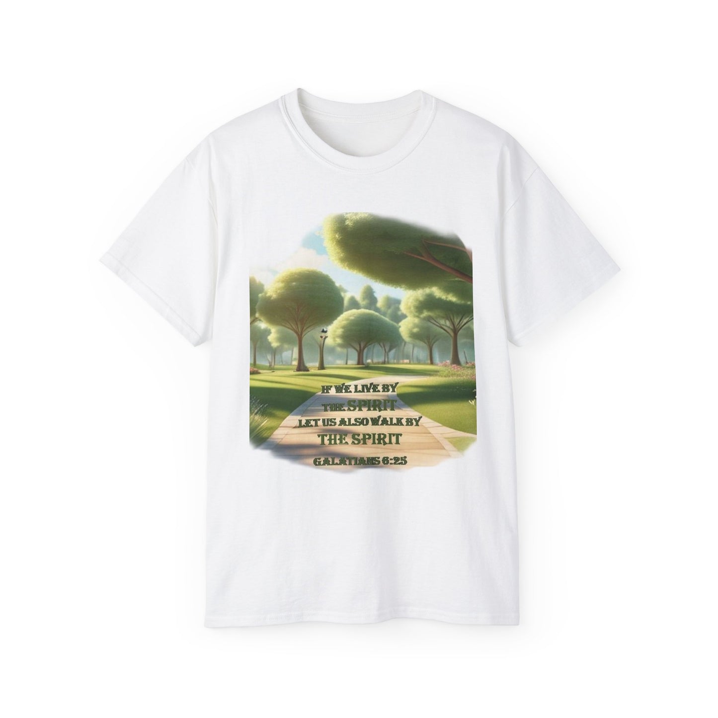 Spiritual Nature Tee, Unisex Cotton Shirt, Inspirational T-Shirt, Garden Lover's Gift, Faith-Based Apparel