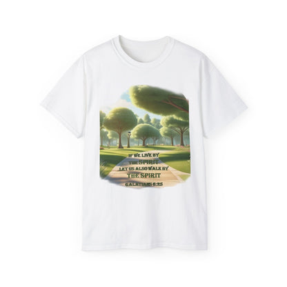Spiritual Nature Tee, Unisex Cotton Shirt, Inspirational T-Shirt, Garden Lover's Gift, Faith-Based Apparel