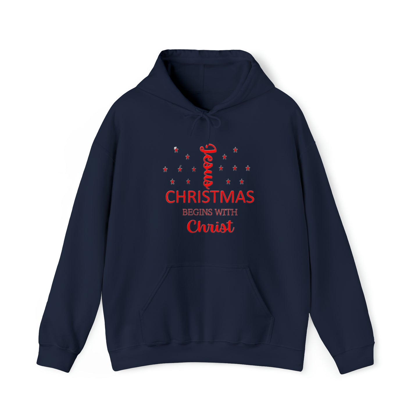 Christmas Begins With Christ Unisex Heavy Blend Hooded Sweatshirt