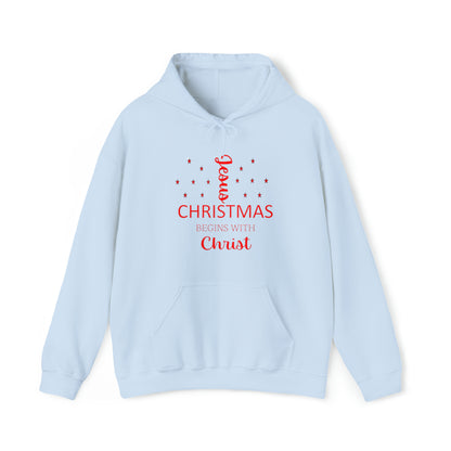 Christmas Begins With Christ Unisex Heavy Blend Hooded Sweatshirt
