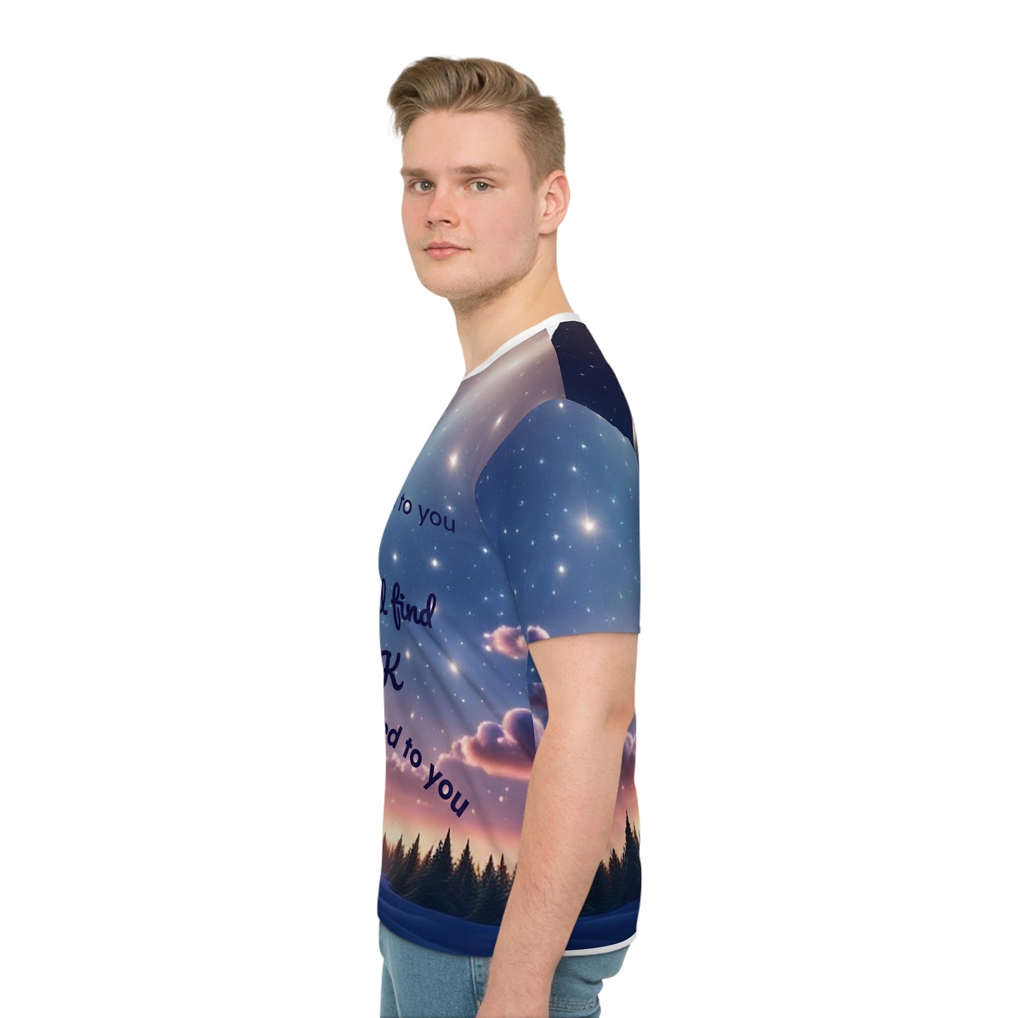 Inspirational Sky T-Shirt, Comfortable Casual Tee for Everyday Wear, Perfect Gift for Friends and Family, Motivational Shirt, Starry Design