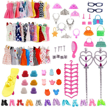 68pcs Princess Doll Accessories Set