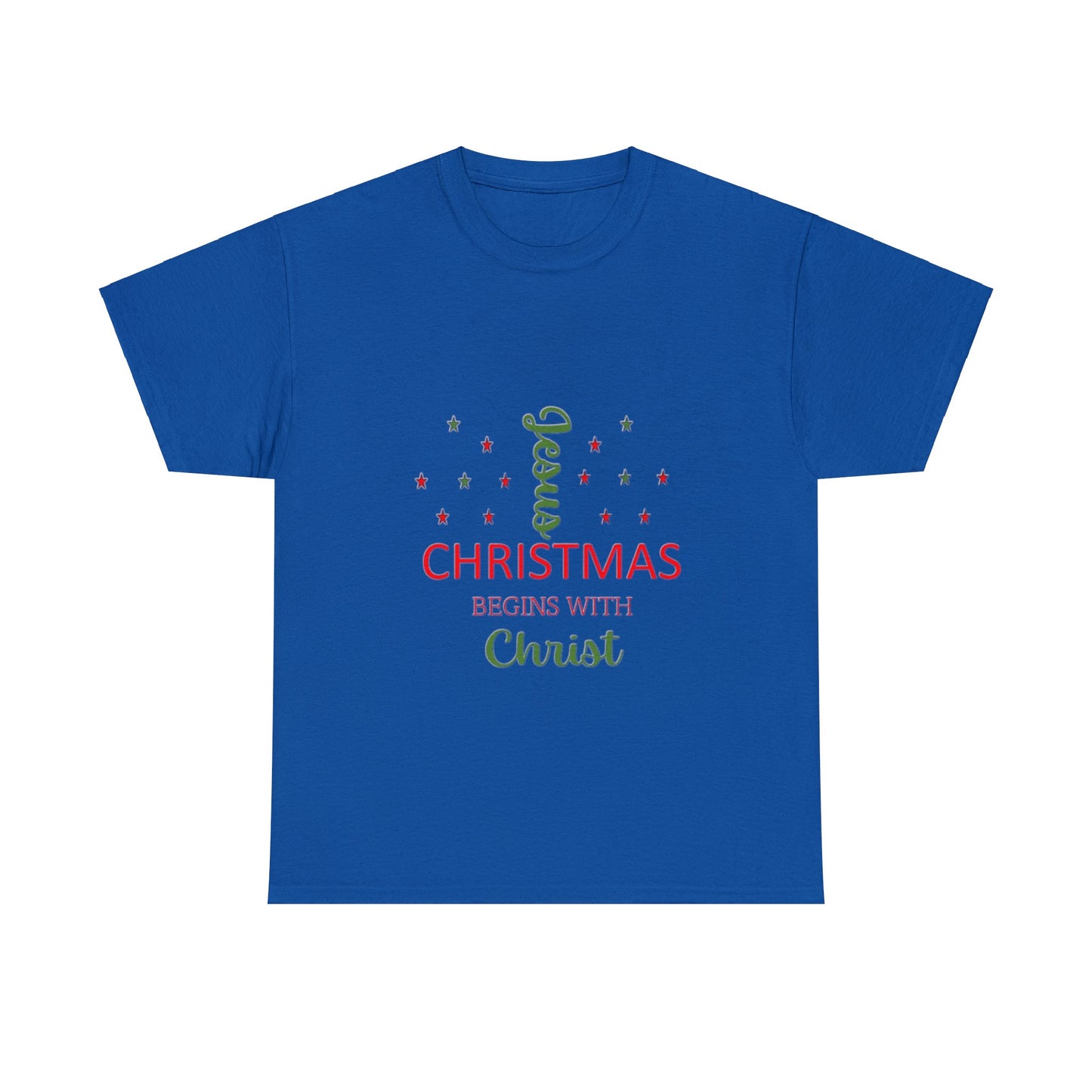 Christmas Begins With Christ Unisex Heavy Cotton Tee