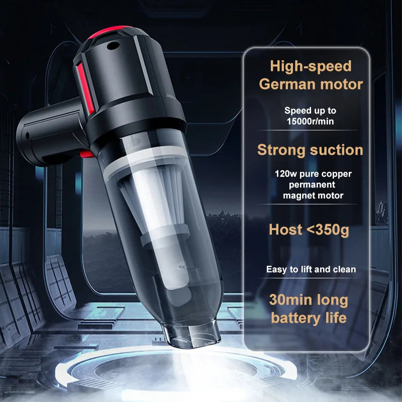 90000Pa Wireless Car Vacuum Cleaner Cyclone Suction 3 In1 Portable Cordless Handheld Auto Hand Vacuum Cleaners for Car & Home