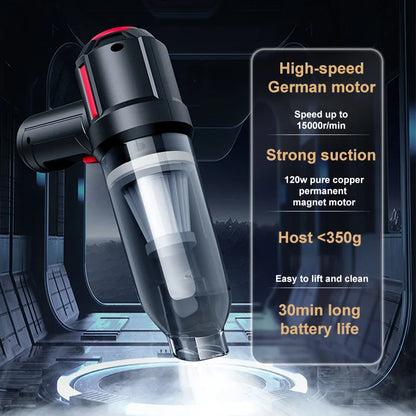 90000Pa Wireless Car Vacuum Cleaner Cyclone Suction 3 In1 Portable Cordless Handheld Auto Hand Vacuum Cleaners for Car & Home