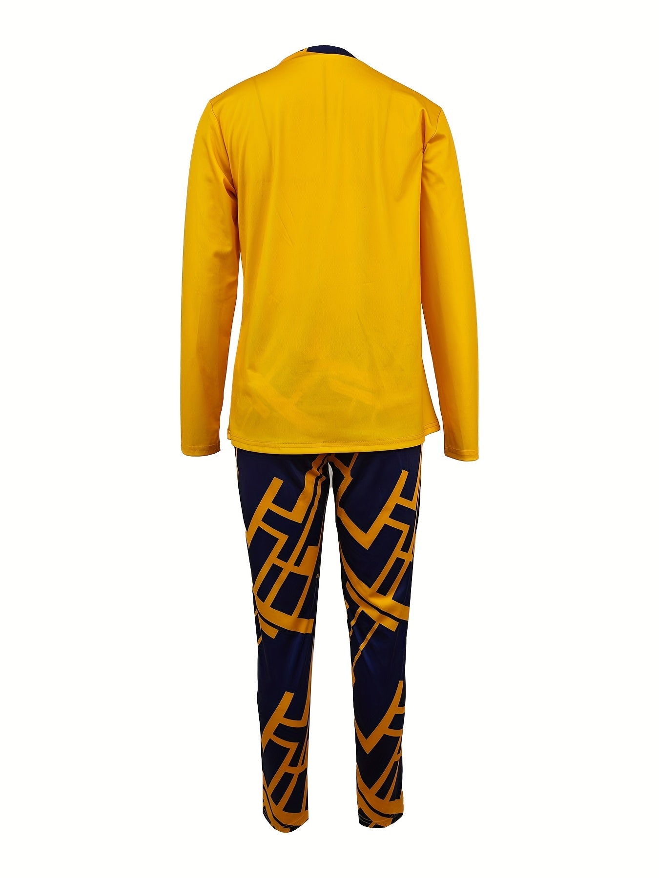 Casual Workout Two-piece Set, Queen Letter Print Long Sleeve Tops & Allover Print Pants Outfits, Women's Clothing