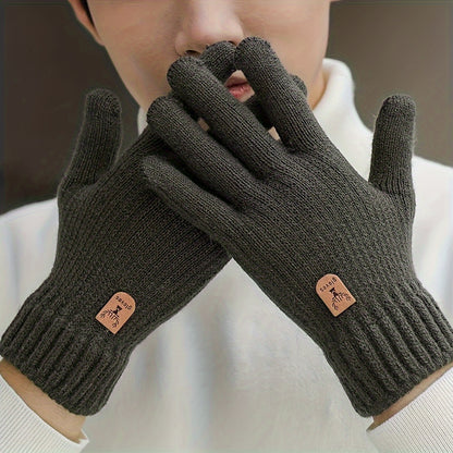 Winter Fleece Lined Warm Gloves For Women Men,  Anti-Slip Full Fingers Glove Thermal Warm Touch Screen Glove, Perfect For Cycling, Running, Driving, Hiking, Walking, Texting, Skiing And Daily Activities