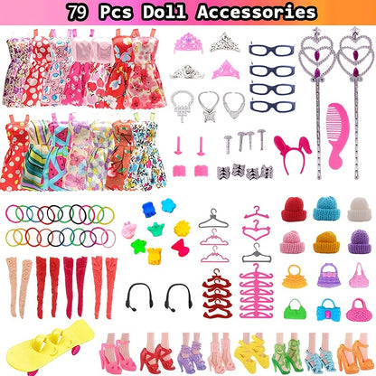 68pcs Princess Doll Accessories Set