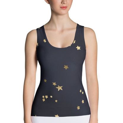 Navy Gold Star Tank Top
