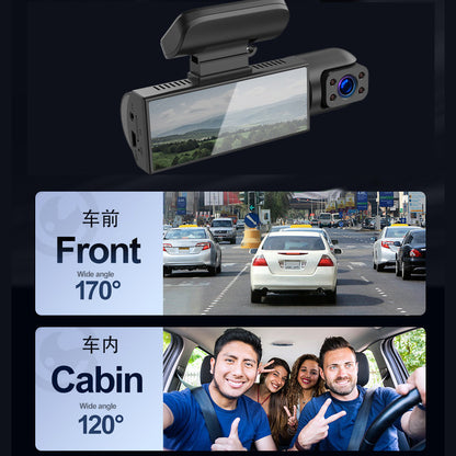 HD night vision 1080P 360 degree car double video recorder