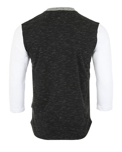 ZIMEGO Men's 3/4 Sleeve Baseball Henley – Casual Athletic Button Crewneck Shirts